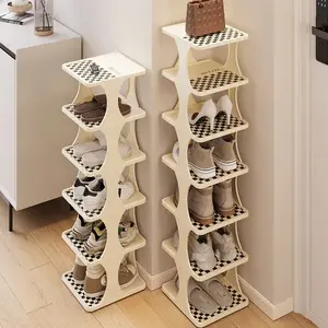 Narrow Stackable Shoe Rack |   Slim Corner Organizer |   Easy 3-Second Assembly |   Space-Saving Storage for Entryway, Bedroom & Small Spaces
