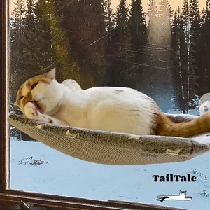 Cat Sunbathing Perch,Glow in The Dark,Large Cat Window Bed,Cordless Cat Window Hammock with Hook Design Double-Sided Fabric Cover, Foldable Window Seat