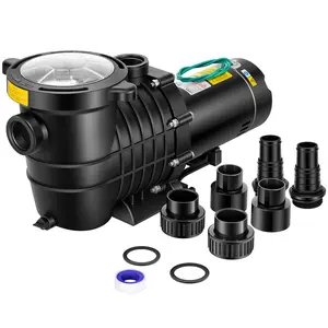 VIVOHOME 2.0HP 6800GPH Dual Voltage Pool Pump, Self-Priming Energy Saving, 1.5" & 2" & 1.25"-1.5" Connectors w/Strainer Basket for In/Above Ground Pools