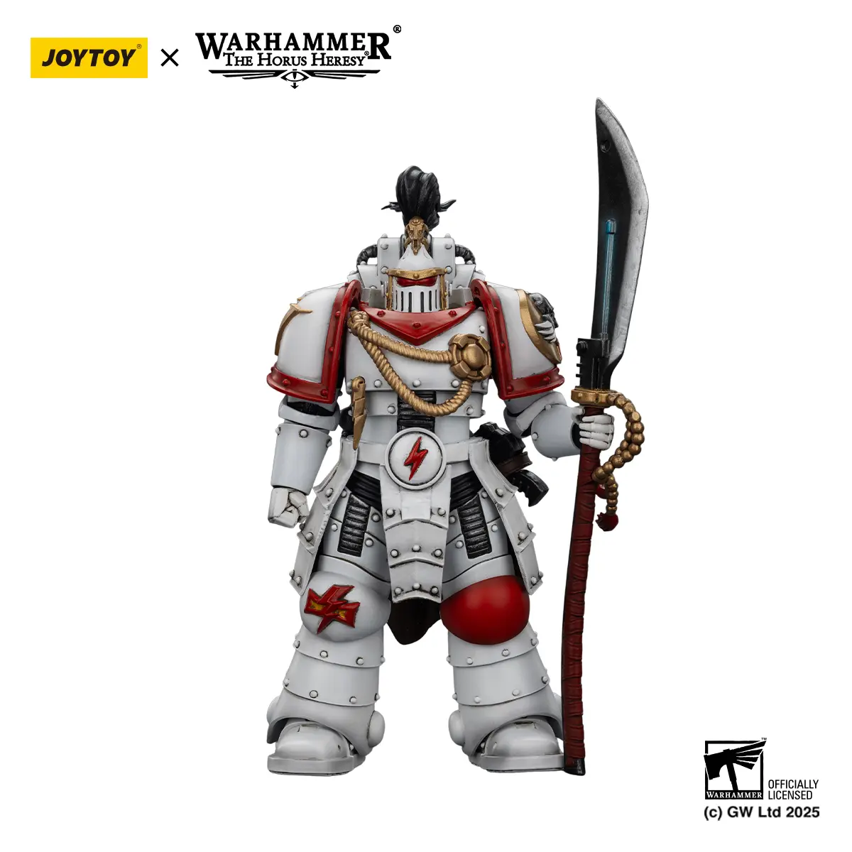 JOYTOY Warhammer The Horus Heresy 1/18 White Scars Legion Praetor Collectible PVC Model Figure, Articulating Minifigure Action Figure for Birthday Gifts, Pvc Figure