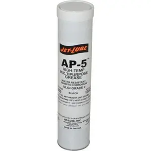 Jet-Lube 14 oz Cartridge Moly-Disulfide Extreme Pressure Grease Black, Extreme Pressure & High Temperature, 550°F Max Temp, NLGIG 2, 25050