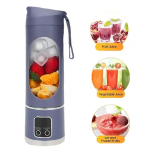 Portable USB Electric Juicer Squeezer - 500ML Multi Use Blending Compact Convenient Machine, Personal Small Mixer for Milkshakes & Smoothies, Purple Home/Party Bag Gift