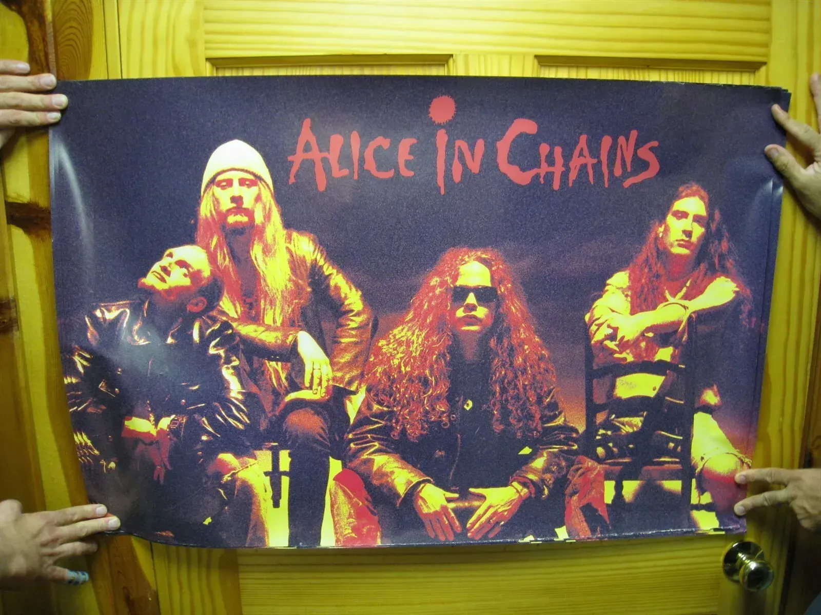 Alice in Chains Poster Band Shot Sitting on Chairs
