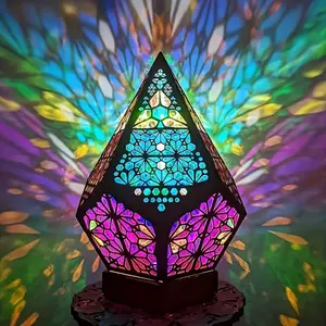 Handmade Turkish Lamp Traditional Home Decor Lighting Starlight Projector Lamp Bohemian Light Ceiling Projector Night Light