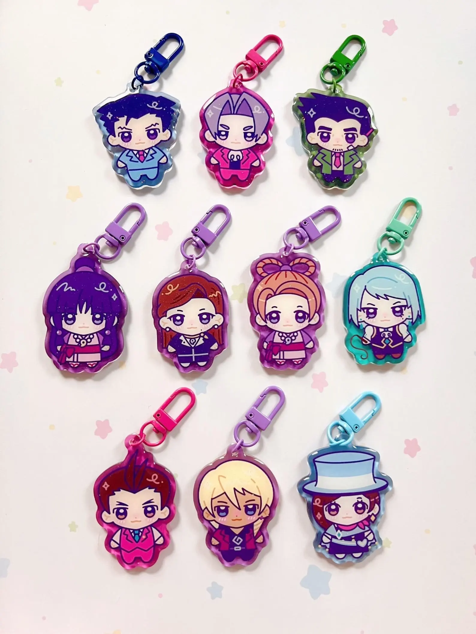 AA Lawyer Game Chibi Gummy Keychains | Double Sided Keychain
