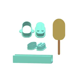 Cakesicle Mold with Filling Embosser | Medium 2.5in x 1.5in Cutter, Popper and Tray Options