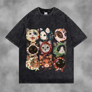 Vintage Turban Cat Shirt, Cute Cat Art Shirt, Aesthetic Animal Shirt, b017EaFc