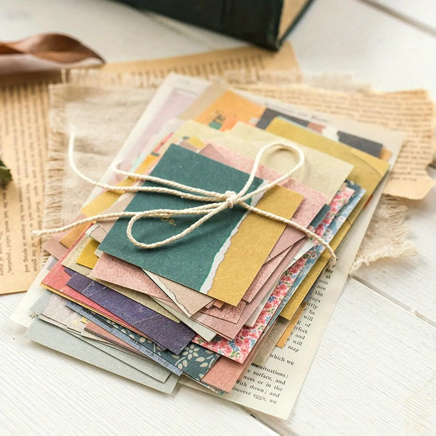 Vintage Scrapbook Paper (6 Packs, 360 Sheets Total) - Multicolor, Rectangular, Matte Finish Scrapbook Materials for Scrapbooking, DIY Projects