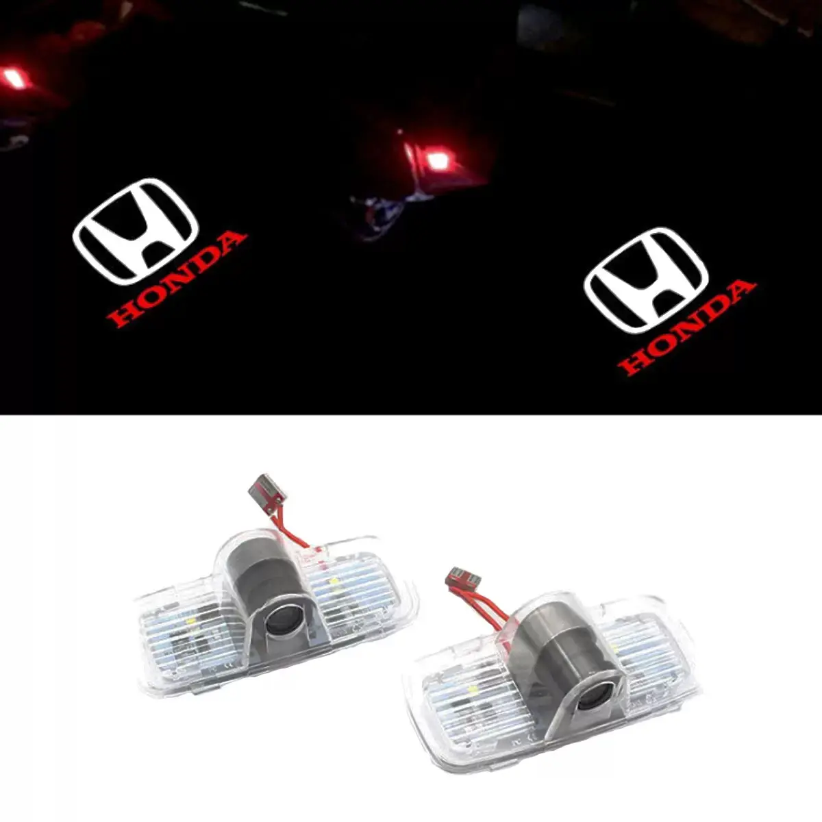 Hugexpen 2pcs(（UC & HB）) LED Car Door Projector Ghost Shadow Welcome Lamp Accessories for Honda Accord Spirior Odyssey Elysion CR-Z Crosstour Pilot Bright LED Technology