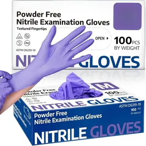 100 Count 4mil Nitrile Heavy Duty Gloves Food Grade LatexFree Touchscreen Compatible for Industrial Auto Repair FoodProcessing Gardening Salon