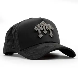 Barbas Hats x Rich The Kid Chrome I Blackout Premium Embroidered Snapback Hat, Adjustable Strap, 1 Size Fits, Unisex Fit, Streetwear Look, High-Quality Casual Hat