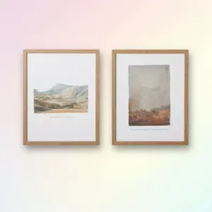 Set of 2 16.75x20.75 Glass Textbook Prints - Studio McGee Design, Threshold