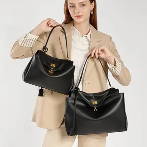 Urban Simplicity Genuine Leather Large Capacity Tote Bag Women's Fashionable Versatile Crossbody Bag for Everyday Use & High-End Style large capacity commuter，swag bag target