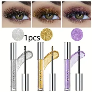Glitter mascara, waterproof and anti-fouling, curling and eyelash extension makeup tool, suitable for daily parties, simple and easy to use