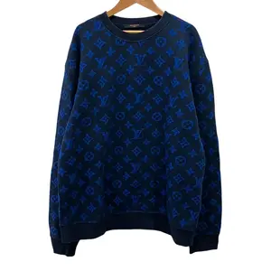 Pre-owned Louis Vuitton Cotton Small Leather Goods Monogram Jacquard Crewneck Sweatshirt