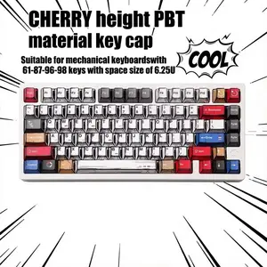Mixed Color Keycap, PBT Material Keycap, Keyboard Keycap for 6.25U Space 61 68 75 87 98 100 104 108 Keyboard