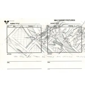 Chip n Dale Rescue Rangers Original Production Animation Storyboard Walt Disney FIRST EPISODE 1988 A110