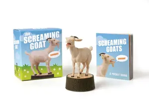 Mini Screaming Goat Book with Sound Figure Fun Novelty Desk Toy & Humor Gift 3 Inch Tall Realistic Scream Pocket Booklet Included for Goat Lovers