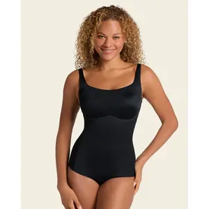 Leonisa Core Boldly Scoop Back Wireless Classic Sculpting Bodysuit - Comfortable Tummy Control