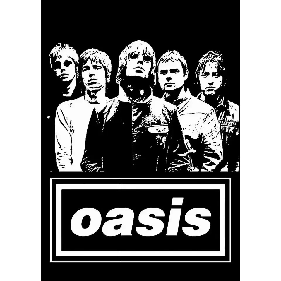 Oasis   Poster, Classic Rock Band Wall Art, Vintage Album Inspired Print, Music Fan Room Decorv1 v2