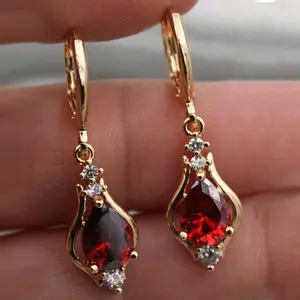 3-Pair Premium Elegant Dangle Earrings - 18K Gold Plated Teardrop Designs with Hypoallergenic Nickel-Free Copper Construction, Perfect for Weddings, Engagements & Gala Events, Luxury Jewelry Collection for Special Occasions