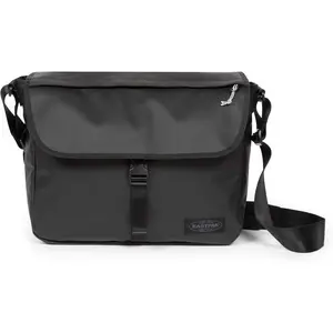 EASTPAK Delegate + 20L Weatherproof Shoulder Bag with 17" Laptop Sleeve Trolley Strap Reflective Details Adjustable Padded Strap Tarp Black