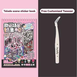 Cute Horror Theme Miniature Scene Collection Book - 45pcs 3D Stacking Plastic Stickers, Reusable Cartoon House & Garden Decor, Self-Adhesive Mixed Colors for DIY Crafts, Scrapbooking, and Playful Home Decor, Playful Design, Durable Stickers
