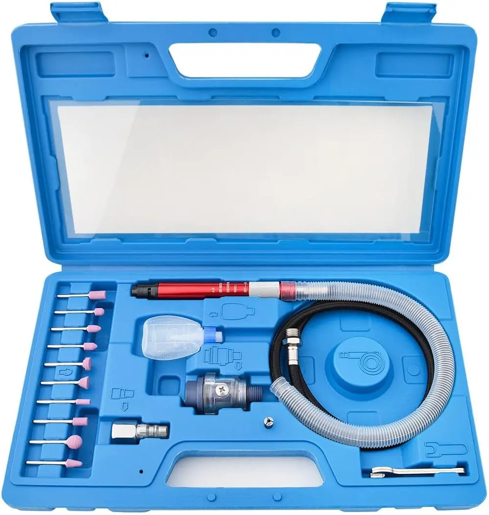 58000 RPM Gunpla Micro Air Grinder with 1 Oil Pot & 1 Plastic Oiler, Pro-Level DIY Metal Polish Tool Kit for Metalworking Workshops, Essential Hand Tool for Enthusiasts