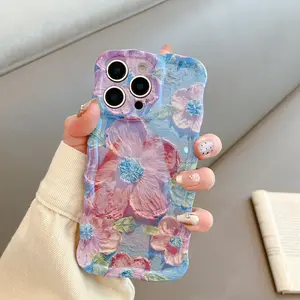 Trendy 3D Floral Phone Case for iPhone 17 / 16 Pro Max Oil Painting Design Summer/Spring Flowers Must Have