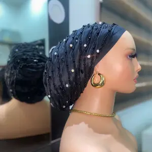 Luxury Stoned beaded Turban Boho Style Scarf Boho Style Shawl