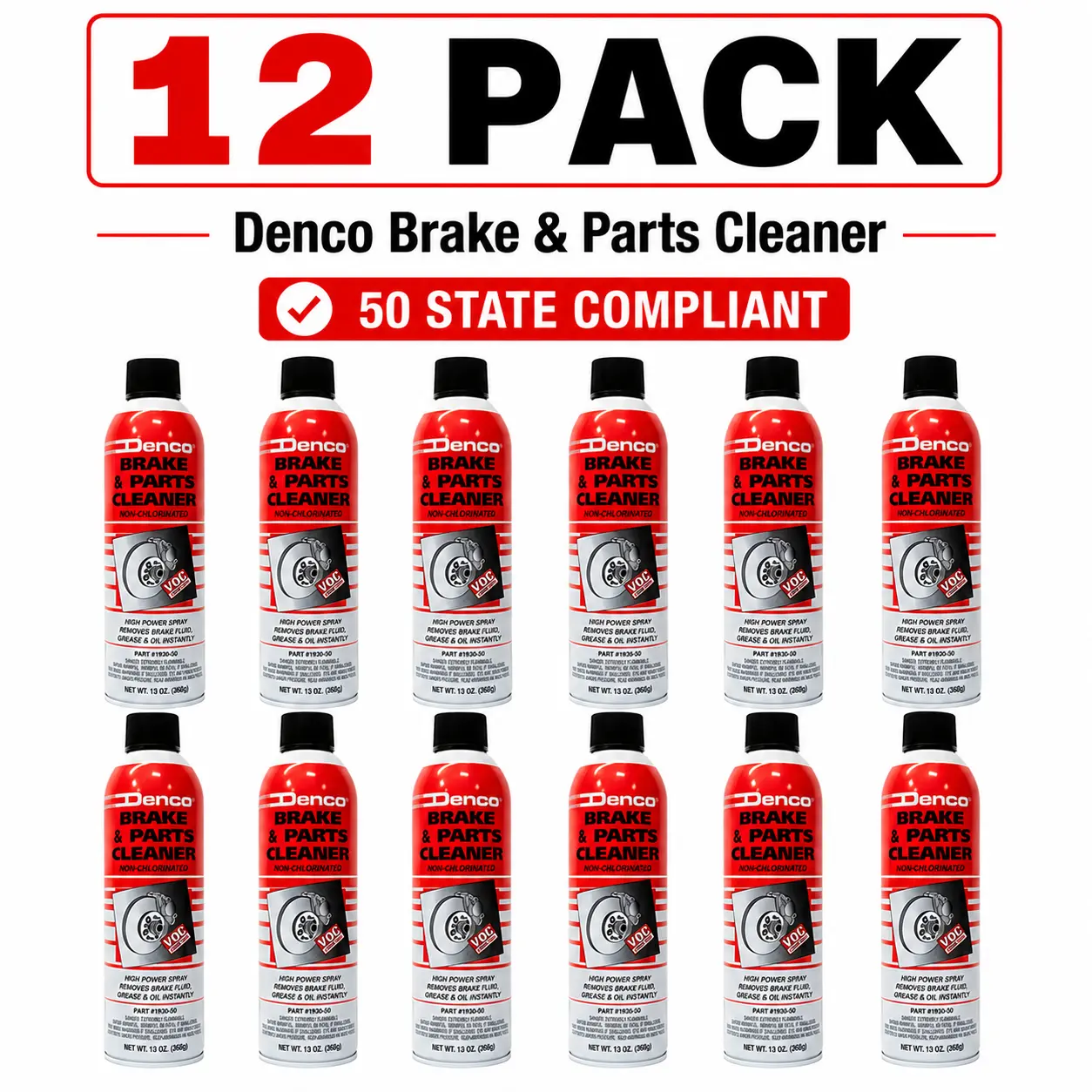 #1930-50 Denco Brake & Parts Cleaner - 13 OZ Cans - 12 Pack #1930-50 Denco Brake & Parts Cleaner - 13 OZ Cans - 12 Pack