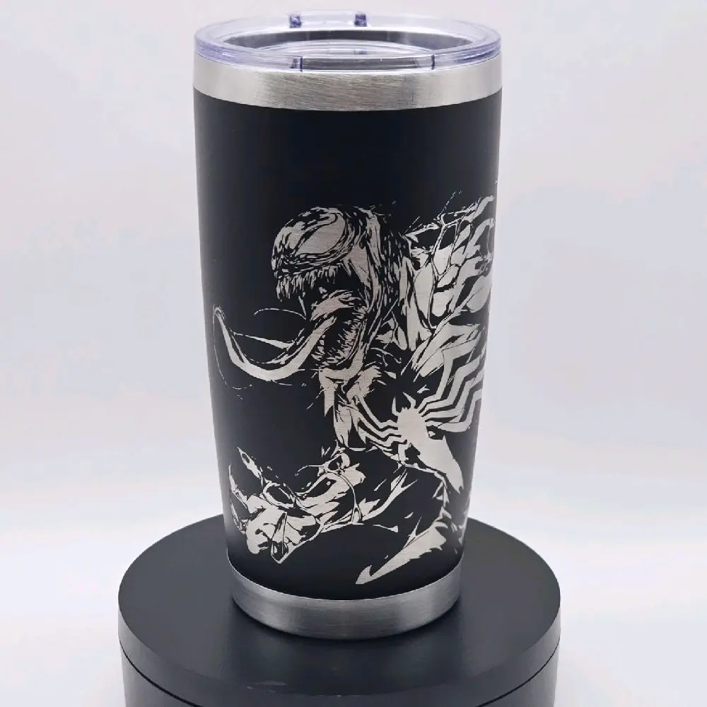 20oz Laser-Engraved Drinkware Tumbler Stainless Steel with magnetic lid.