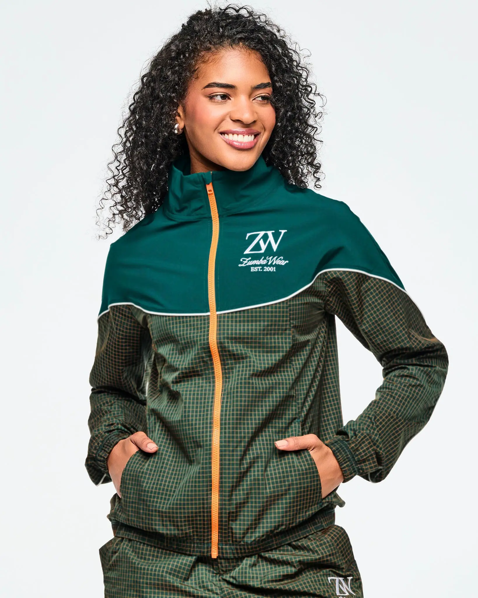 Women's Class of 2001 Unisex Curvy Yoke Jacket, Embroidered Graphic Tops-Style Sportswear Coat, Coats, Long Sleeve, Elastic, Fit