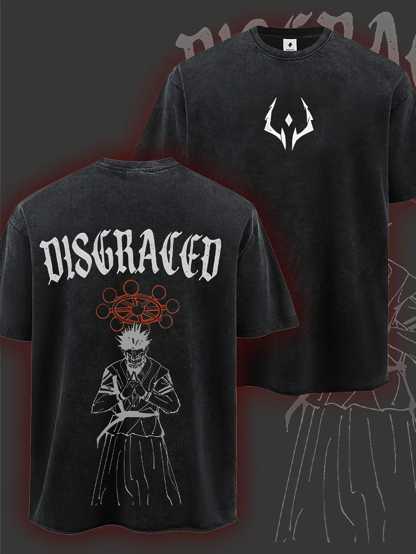 valentine shirts Men's heavy animation T-shirt, defaced design soft wash shirt, animation fans casual streetwear exhibition wear, ideal gift for animation lovers, black double-sided animation clothing fans, retro aesthetic durable fabric short-sleeved top