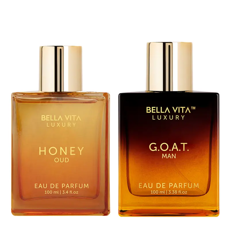 Buzzin & Bussin by Bella Vita Luxury | 2x100ml Perfumes | Honey Oud & G.O.A.T. Man | Perfume for Men & Women | Long Lasting Fragrance | Eau De Parfum
