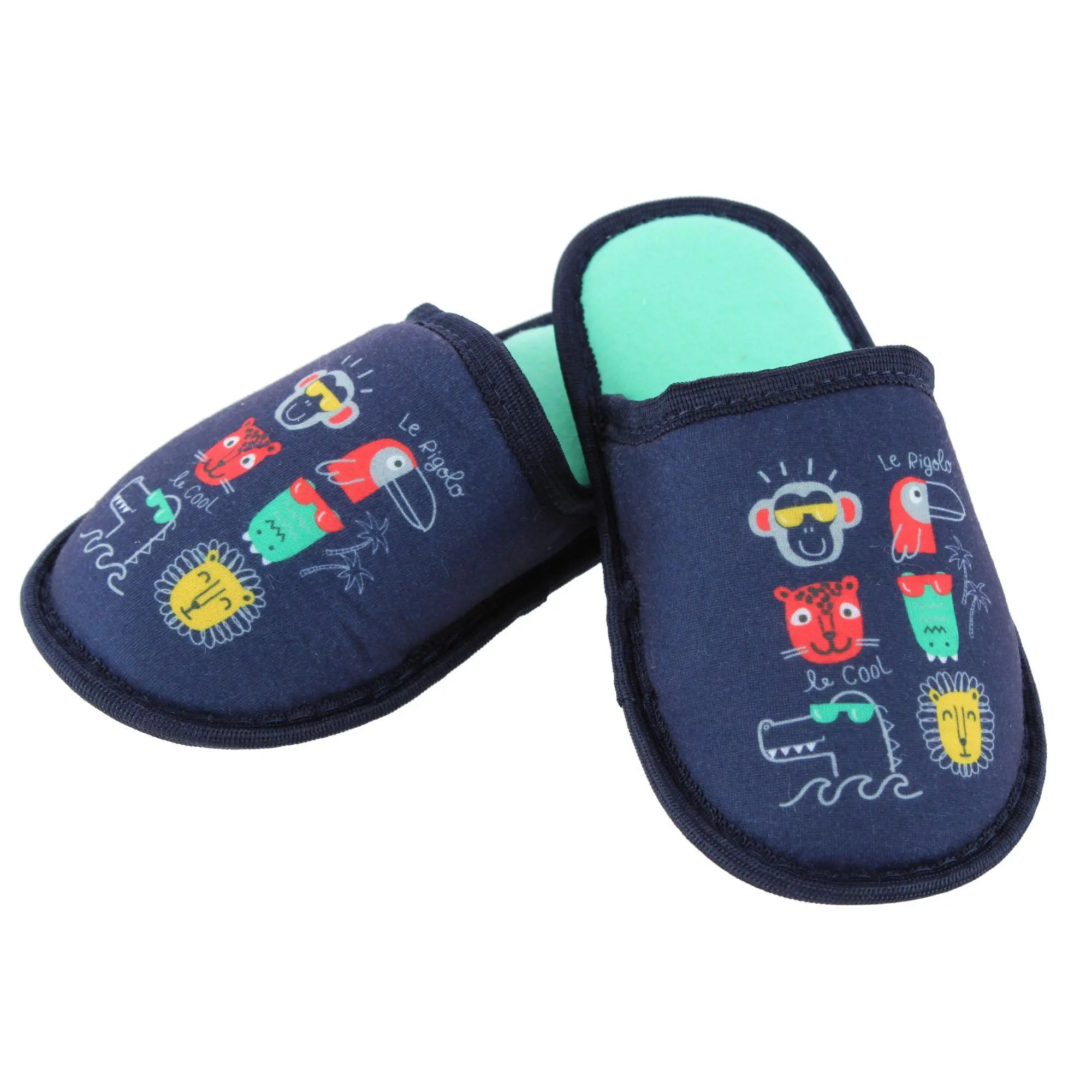 CTM Boy's Animal Assorted Slippers, Boys Slippers