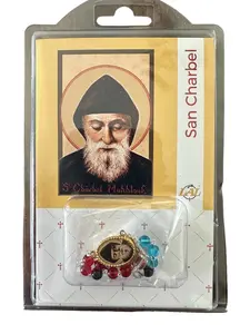 Saint Charbel Rosary with Glass Beads