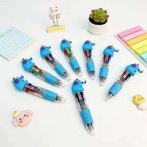 15/25pcs Creative and Lovely Elephant - shaped Theme Retractable Four - color Pen. Press - type Gel Pen in the Elephant Series for Campus Design. Colors Randomly Assigned