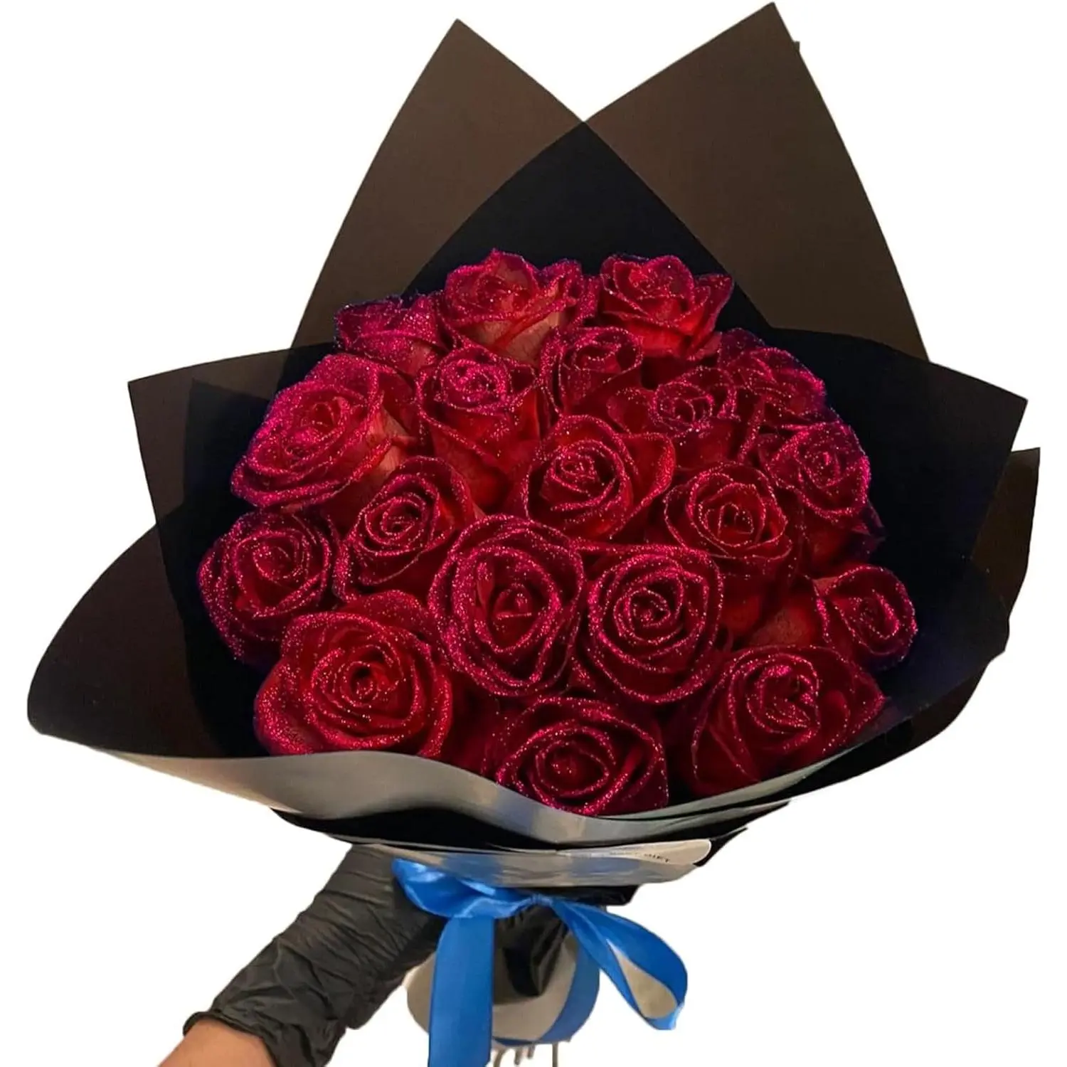 Glitter Rose Bouquet,Artificial Rose Flowers Bouquet,DIY Bouquet Shiny Fake Rose Bouquet Love Gift,Rose Glitter,DIY Bouquet Gifts for Valentine's Day Gift Decor Decorative bouquet  perfection, fake glitter flower