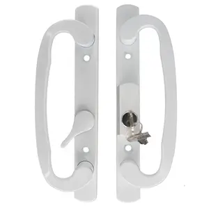 Sliding Door Handle Set, Sash Controls 2265, Keyed Lock, Mortise Type, Fits 3-15/16" Screw Holes, Offset Latch (DH-211-OFFSET-WITHKEY)