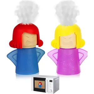 Angry Mama Microwave Oven Steam Cleaner, 2 Pack Microwave Cleaner for Kitchens, The Fun and Easy Way to Cleaning work with Amazing Results
