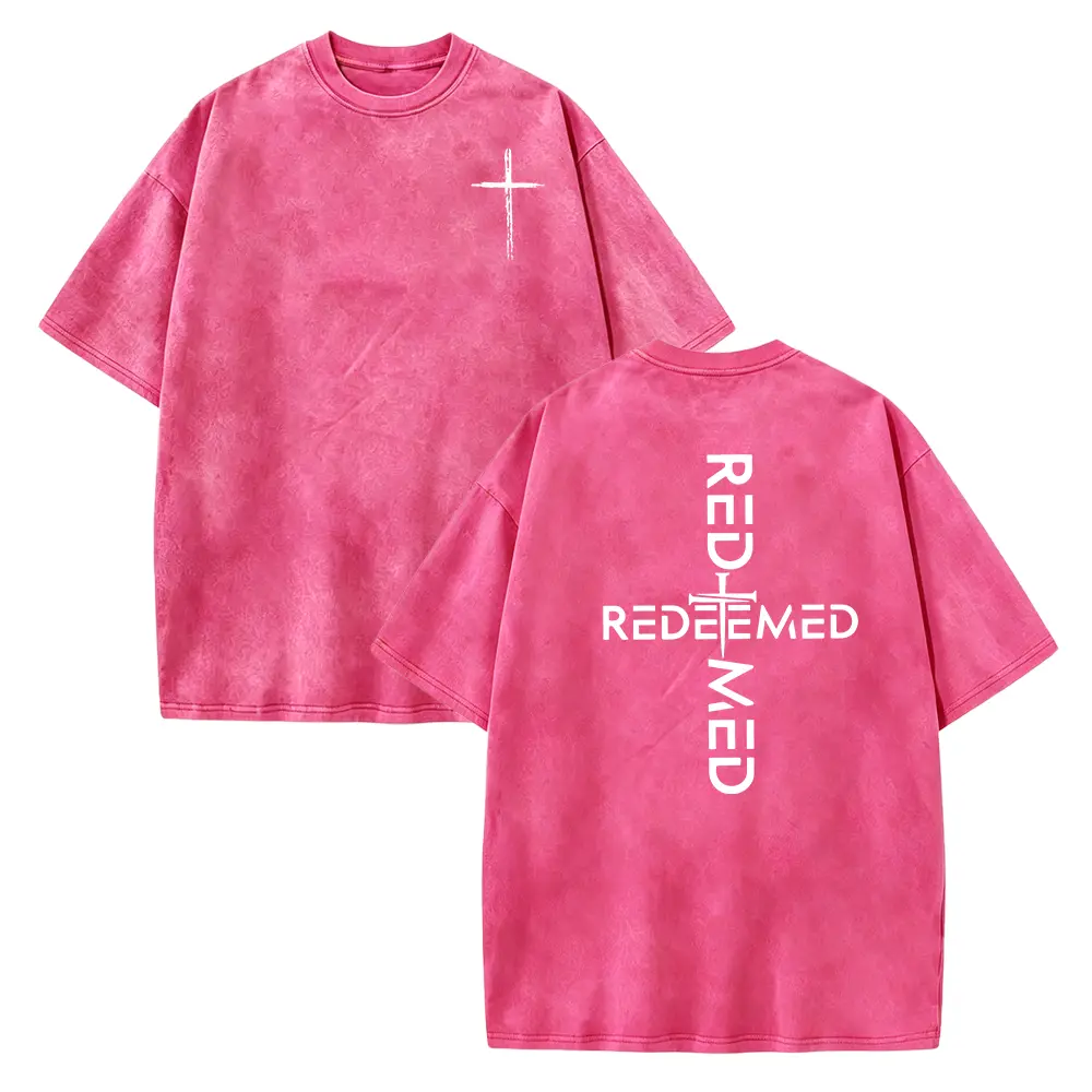 Christian Streetwear Shirt, Redeemed Cross Tshirt, Faith Based Shirt, Vintage Christian Tee for Men, Religious Women T-shirt