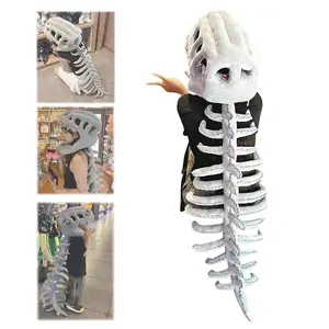 Skeleton Costume Set Halloween Fun Skeleton Dinosaur Costume Dress-Up Jumpsuit