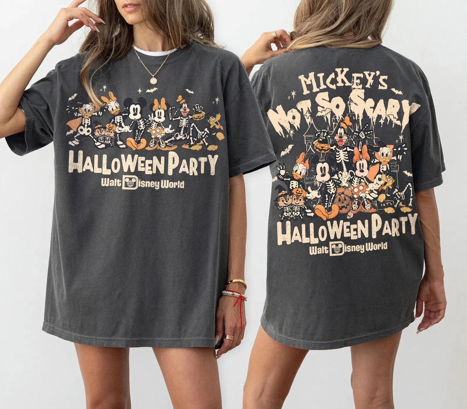 Retro Maickey's Not So Scary Halloween Party 2026 Skeleton Shirt, WDW Halloween Shirt, 2026 Halloween WDW Family Shirt