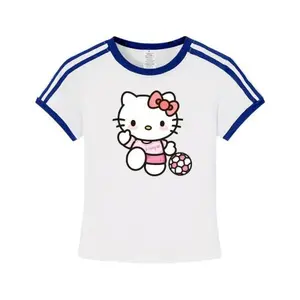 Sanrio Hello Kitty Soccer T-Shirt, Women's Sporty Graphic Tee
