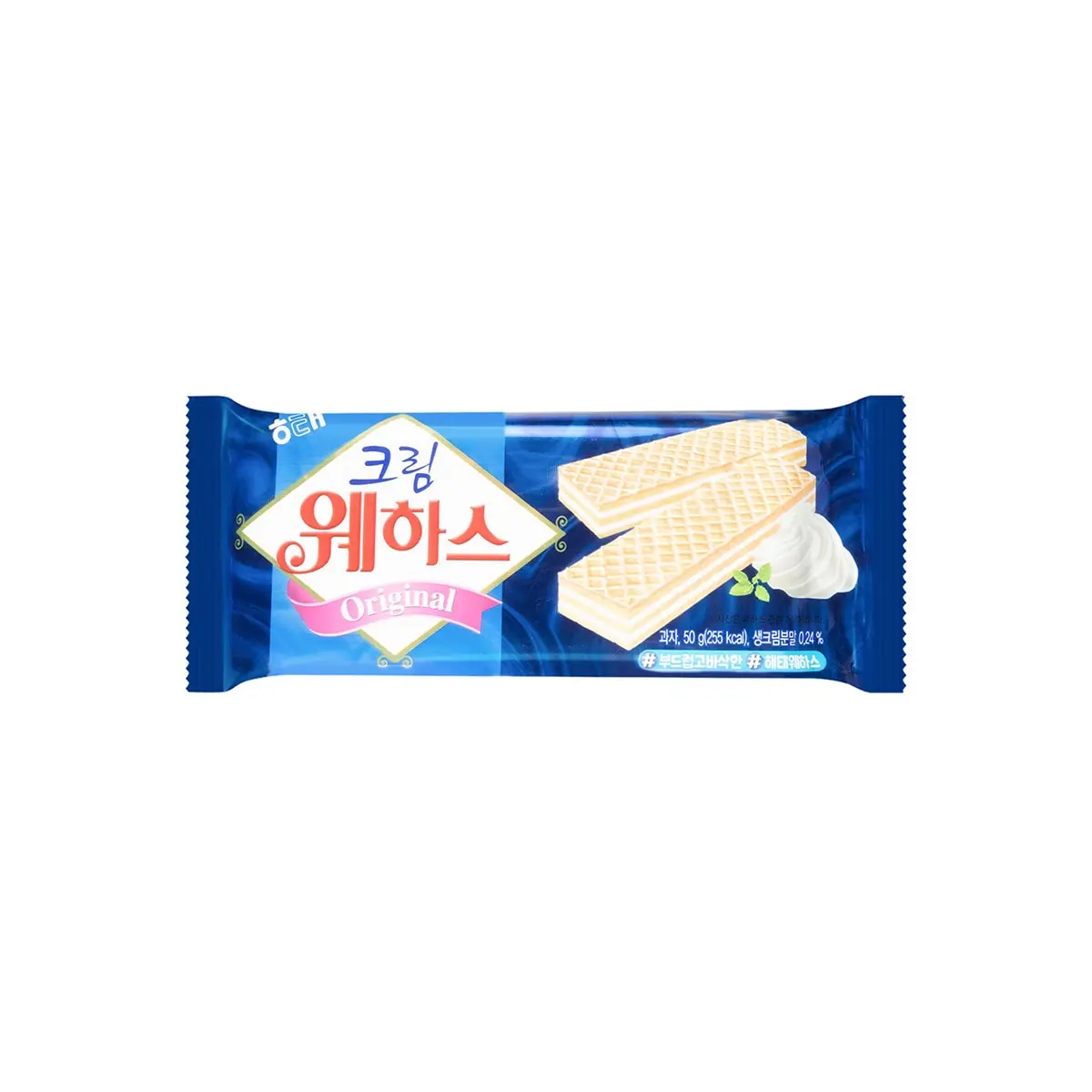 HAITAI Korean Vanilla Cream Ice Cream Wafer Snack 50g - Crispy Sweet Treat