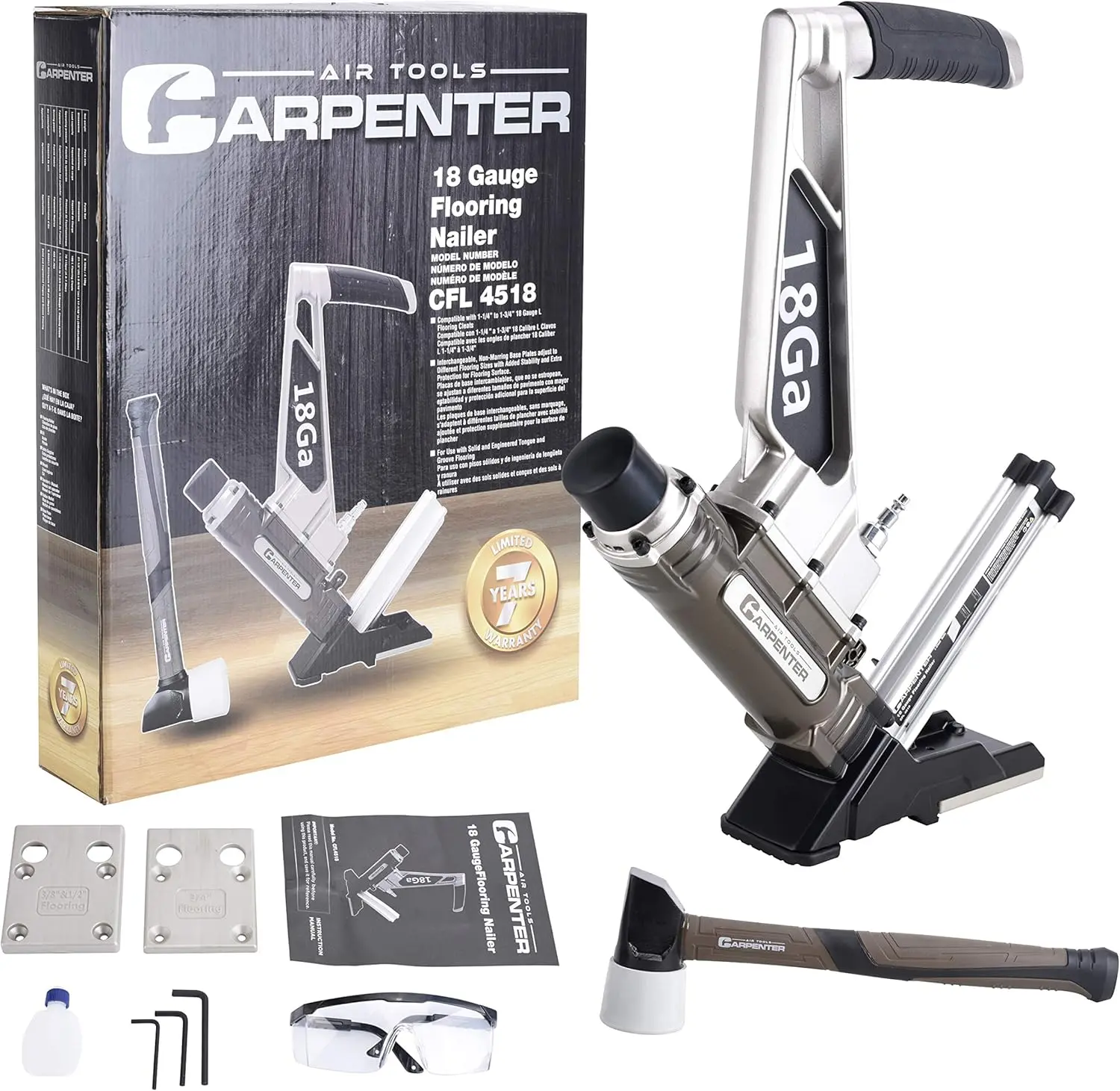 CFL4518-18 Gauge L Cleat Flooring Nailer with Mallet