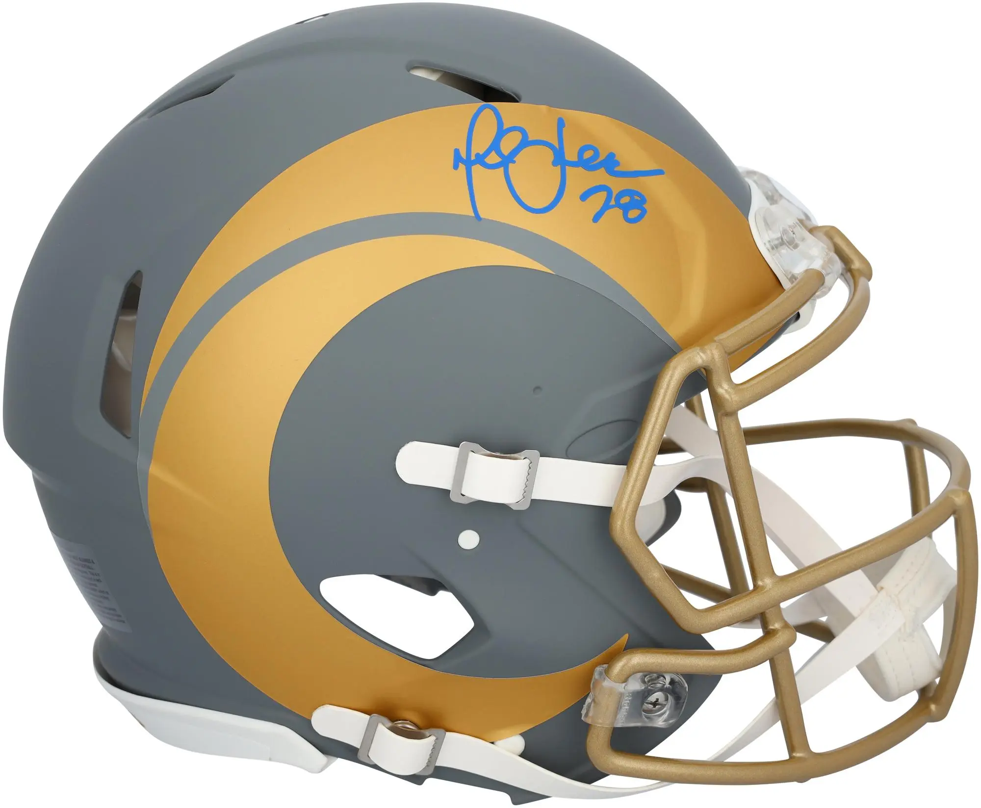 Marshall Faulk Los Angeles Rams Autographed Riddell Slate Speed Authentic Helmet - Fanatics Authentic Certified