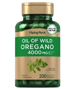 Piping Rock Oregano Oil Softgel Capsules | 200 Pills | Herbal Extract Supplement | Wild Harvested | Non-GMO, Gluten Free