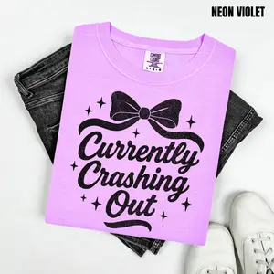 Crashing Out Black Comfort Colors T-Shirt 'NLB'